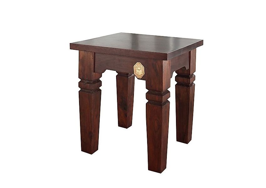 Massivmoebel24 Hocker (Hocker Akazie 42x42x45 nougat lackiert OXFORD #601), günstig online kaufen