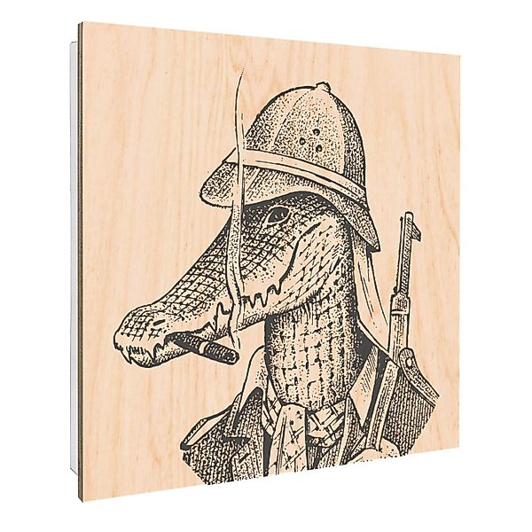 Banjado Schlüsselkasten mit Holzfront 30x30cm Weiß Scharnier Links 50 Haken günstig online kaufen