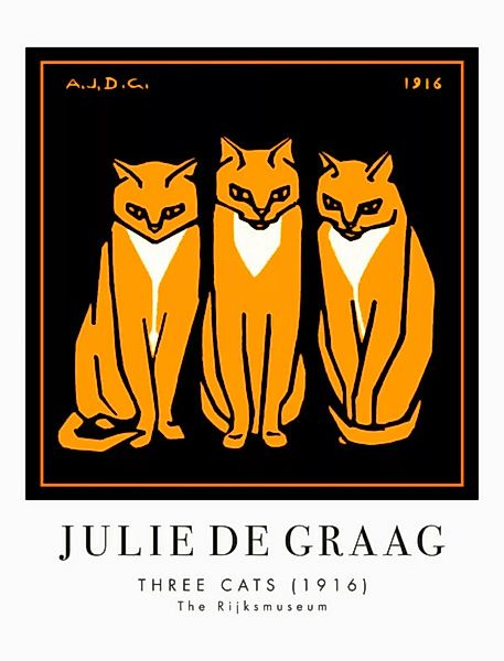 Poster / Leinwandbild - Three Cats Von Julie De Graag günstig online kaufen