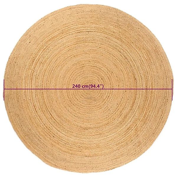 Vidaxl Teppich Jute Geflochten 240 Cm Rund günstig online kaufen