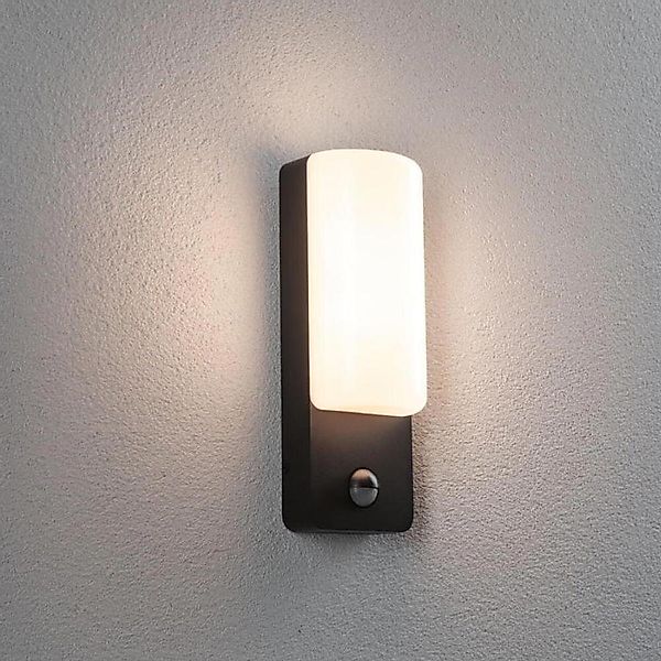 LED Wandleuchte Bonnie in Anthrazit 8,5W 560lm 3000K IP44 mit Bewegungsmeld günstig online kaufen