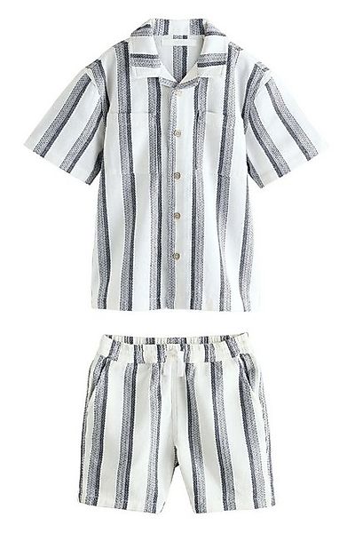 Next Shirt & Shorts Gestreiftes Kurzarmhemd und Shorts, Set (2-tlg) günstig online kaufen