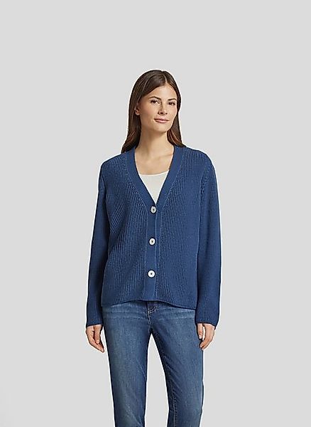 Rabe Strickjacke mit V-Ausschnitt und Knopfleiste günstig online kaufen