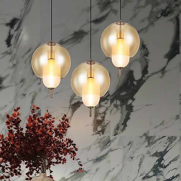 LED-Pendellampe Adol, rauchgrau, Ø 25 cm, Glas günstig online kaufen