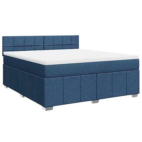 vidaXL Boxspringbett mit Matratze Blau 180x200 cm Stoff 3289453 günstig online kaufen