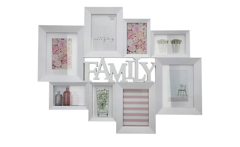 Bilderrahmen Collage  Family - weiß - Kunststoff - 56,9 cm - 2,5 cm - Scont günstig online kaufen