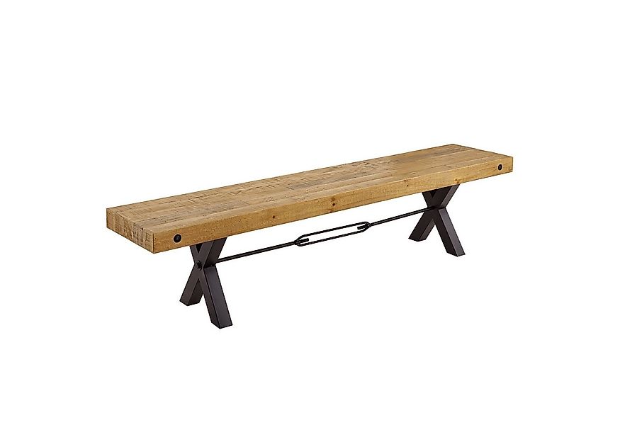 riess-ambiente Sitzbank THOR 200cm vintage braun / schwarz (Einzelartikel, günstig online kaufen