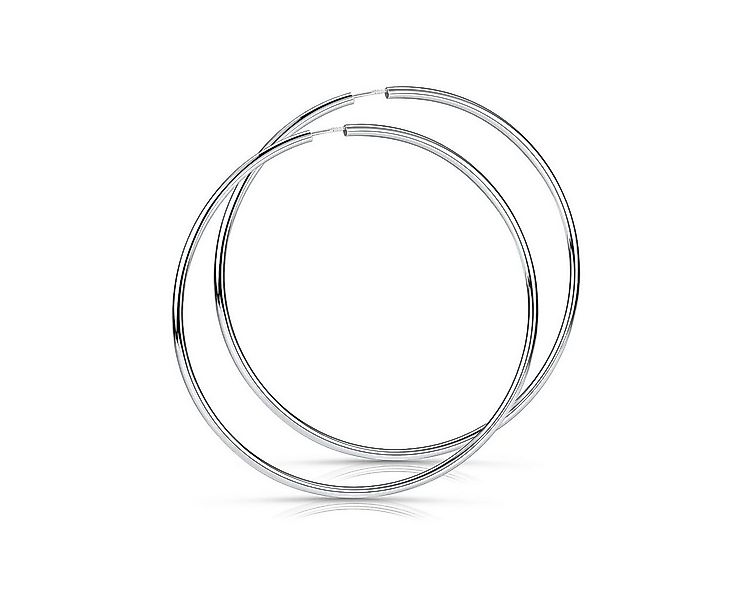 Materia Paar Creolen Damen Silber groß Ø70mm SO-403, 925 Sterling Silber günstig online kaufen