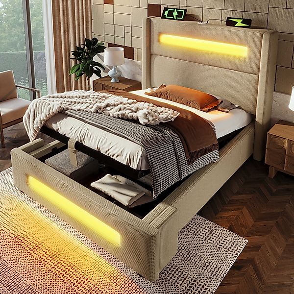 BlingBin Einzelbett Polsterbett Jugendbett (1-tlg., Jugendbett günstig online kaufen