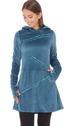 PUREWONDER Samtkleid Winterkleid dr18 mit Kapuze günstig online kaufen