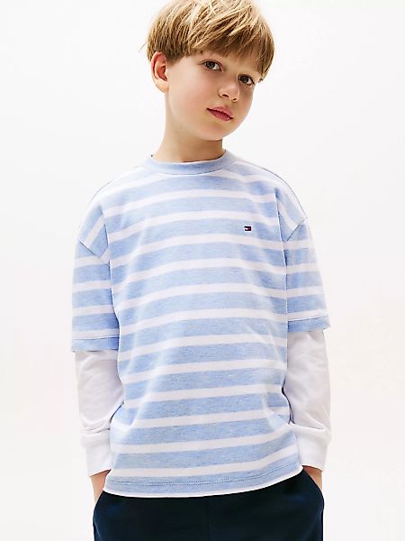 Tommy Hilfiger T-Shirt INTERLOCK STRIPE HTR günstig online kaufen