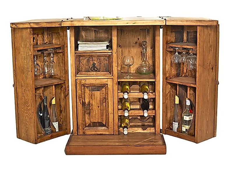 WOLF MÖBEL Barschrank MEXIKO Barkommode aufklappbar (100x64x71) günstig online kaufen