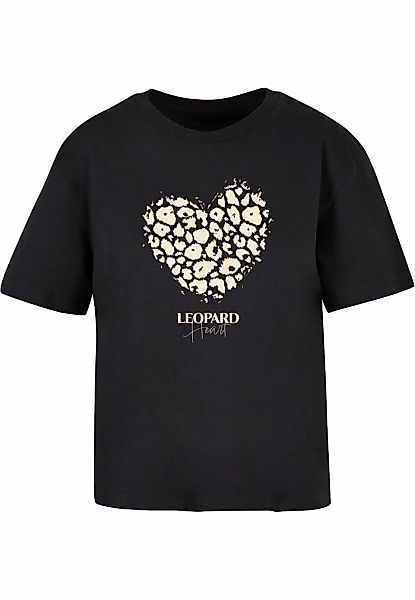 Merchcode T-Shirt "Merchcode Ladies Leopard Heart Everyday Tee", 1 Stk. günstig online kaufen
