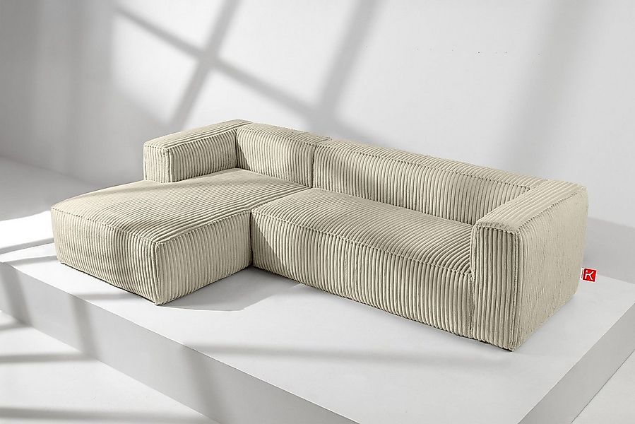 KONSIMO® Ecksofa Links Ecksofa FEROX, hergestellt in der EU,aus breitem Cor günstig online kaufen