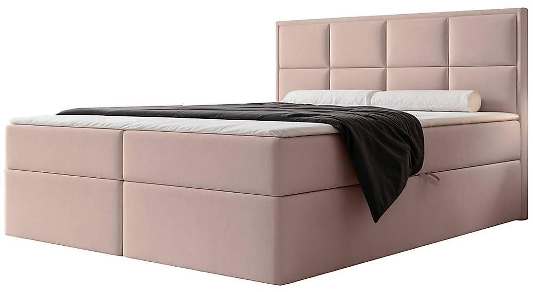 NADUVI Collection | Boxspringbett Antonia Samt mit Stauraum 140x200 günstig online kaufen