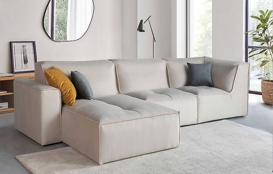 RAUM.ID Ecksofa »Monolid L-Form«, (4 St.), Module einzeln für individuelle günstig online kaufen