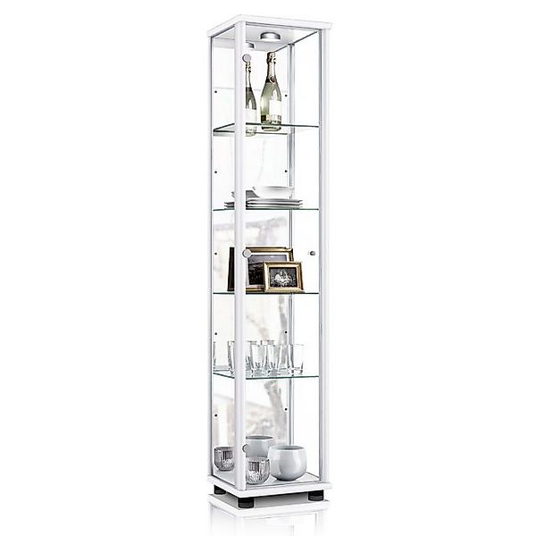 K-Möbel Glasvitrine C1016 (Glasvitrine (176x37x33 cm) mit 1 Glastür) Glasvi günstig online kaufen