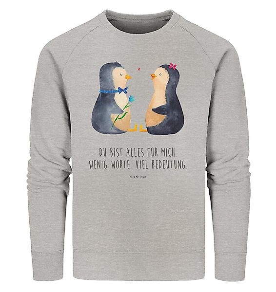 Mr. & Mrs. Panda Longpullover Pinguin Pärchen Größe M - Heather Grey - Gesc günstig online kaufen