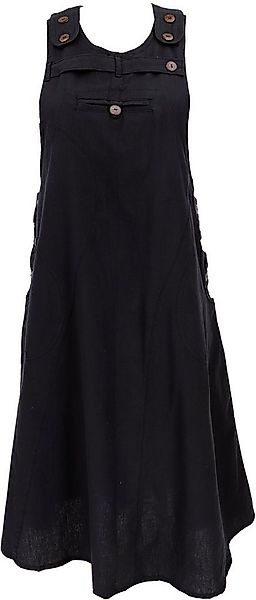 Guru-Shop Minirock Latzrock, Trägerkleid, Hippierock - schwarz alternative günstig online kaufen