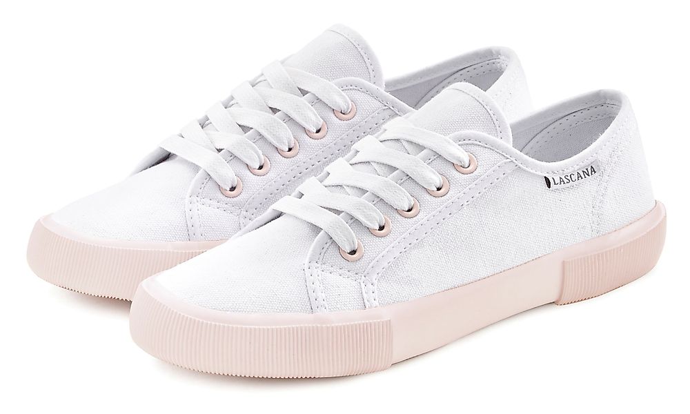 LASCANA Sneaker Halbschuh,Schnürhalbschuh,Freizeitschuh, farblich abgesetzt günstig online kaufen