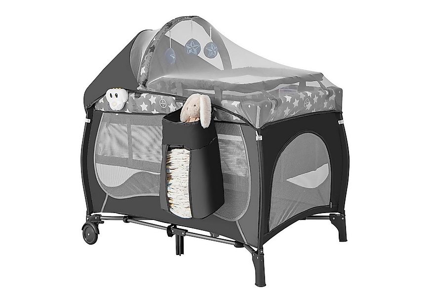 COSTWAY Reisebett 5 in 1 Beistellbett mit Matratze & Spieluhr günstig online kaufen