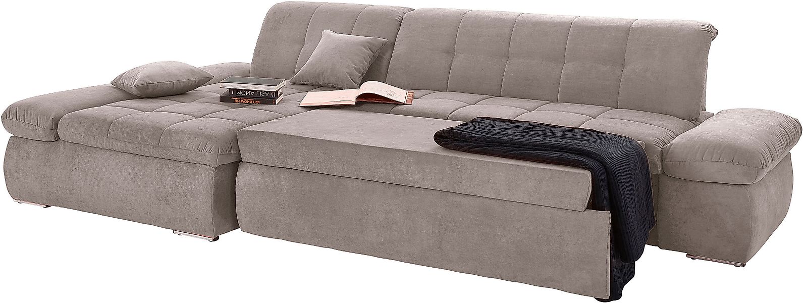 DOMO collection Ecksofa »NMoric XXL, B/T/H: 300/172/80cm, L-Form« wahlweise günstig online kaufen