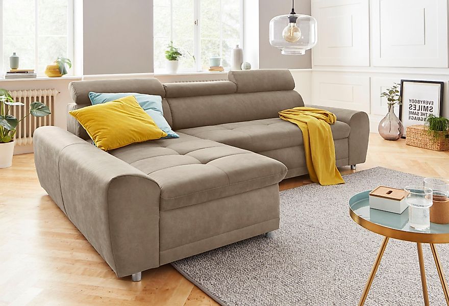 sit&more Ecksofa "Riva L-Form", inklusive Kopteilverstellung, wahlweise mit günstig online kaufen