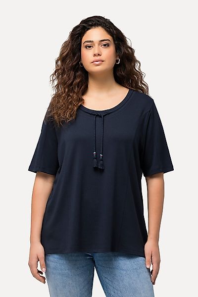 Ulla Popken Sweatshirt Sweatshirt Stehkragen Zierband günstig online kaufen
