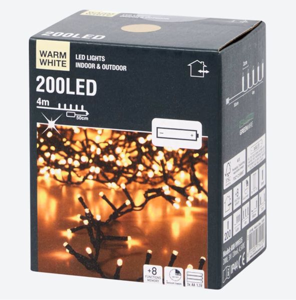 Spectrum LED-Lichterkette Weihnachtsbeleuchtung 200 LED 400 günstig online kaufen