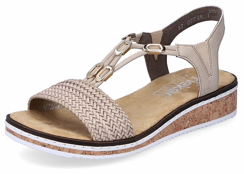 Rieker Sandale, Sommerschuh, Sandalette, Keilabsatz, in günstig online kaufen
