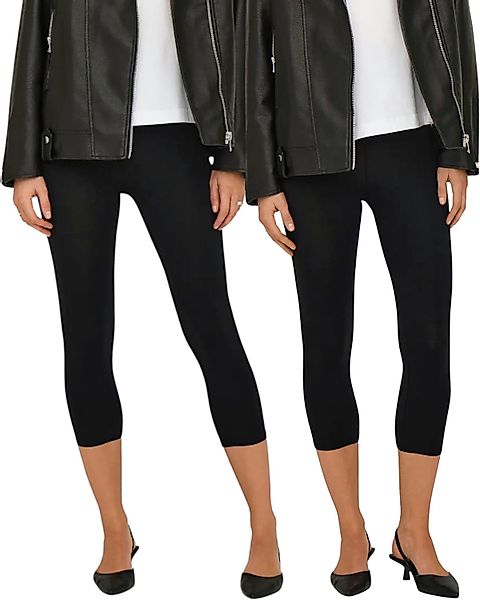 ONLY 3/4-Leggings (2er-Pack) Freizeit Fitness Leggings günstig online kaufen