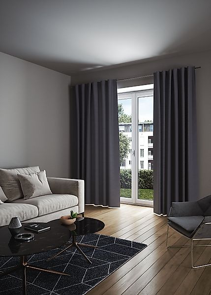 my home Vorhang "LONDON" verdeckte Schlaufen 1 Stk. tlg. Sicht- und Lichtsc günstig online kaufen