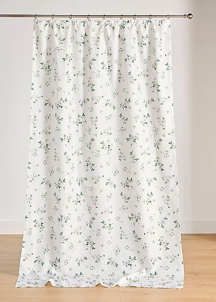 Vorhang mit Blumen Druck (1er Pack) günstig online kaufen