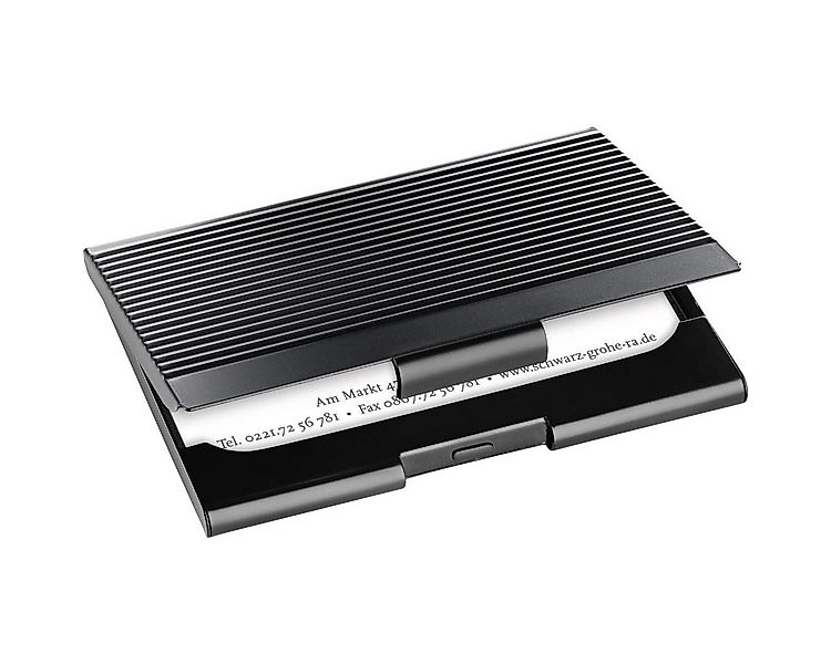 Sigel Ringbuchmappe sigel VZ134 Visitenkarten-Etui, Metall, schwarz matt günstig online kaufen