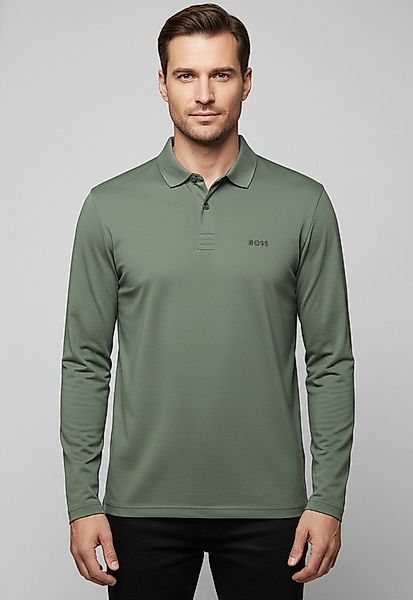 BOSS GREEN Langarm-Poloshirt Pirol Langarm, regular fit, Logo-Stickerei günstig online kaufen