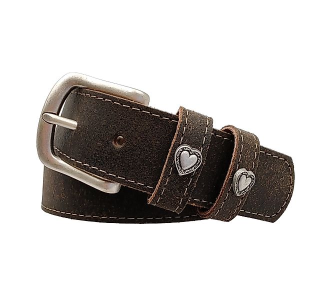 Der Trachtler Ledergürtel mit Zierteilen auf den Schlaufen MADE IN GERMANY günstig online kaufen