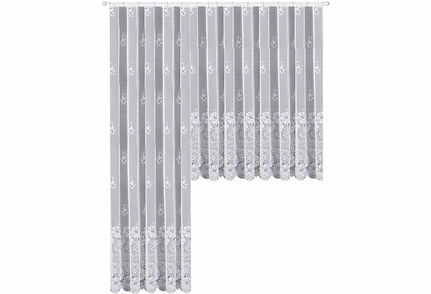 Weckbrodt Gardine "Rostock" Kräuselband 1 Stk. tlg. Jacquard, strukturiert, günstig online kaufen