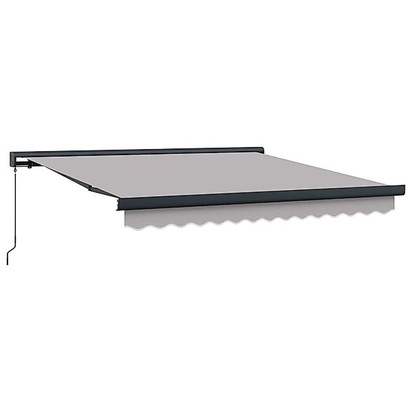 vidaXL Einziehbare Markise Hellgrau 350 x 250 cm Stoff und Metall 3330389 günstig online kaufen