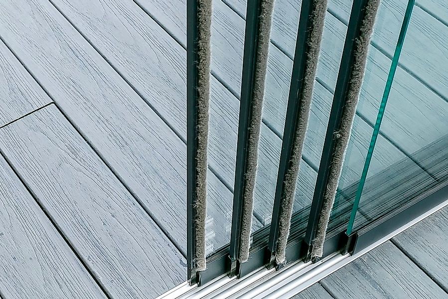 Terrasse2000 Glasschiebetür Winddichtprofil Aluminium mit Bürstendichtung f günstig online kaufen