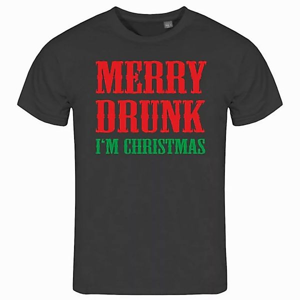 deinshirt Print-Shirt Herren T-Shirt Merry drunk im Christmas Funshirt mit günstig online kaufen