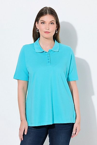 Ulla Popken Poloshirt Poloshirt längere Knopfleiste Polokragen Halbarm günstig online kaufen