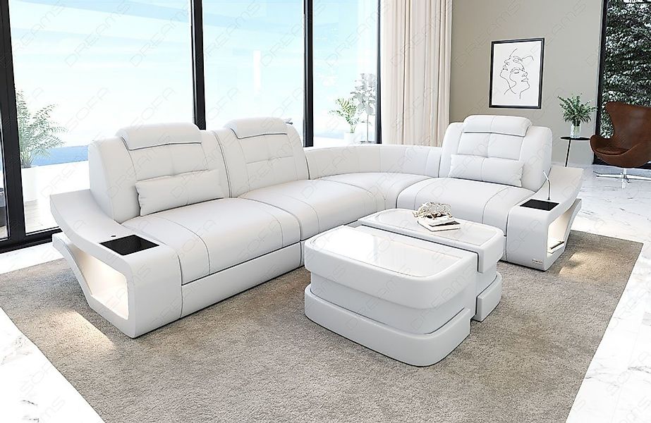 Sofa Dreams Ecksofa Leder Sofa Couch günstig online kaufen