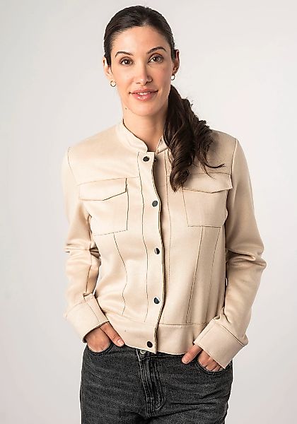 Mauritius Lederimitatjacke "2Waylina", mit Kapuze, mit Falten, mit Druckknö günstig online kaufen