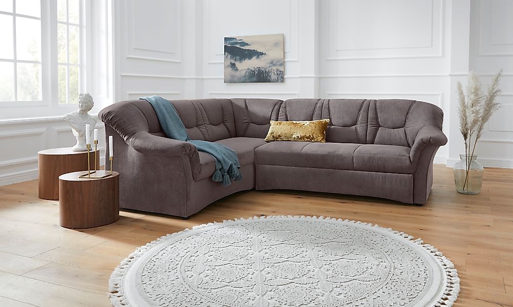 DOMO collection Ecksofa »Sarafina zeitlos und komfortabel, optional mit Fed günstig online kaufen