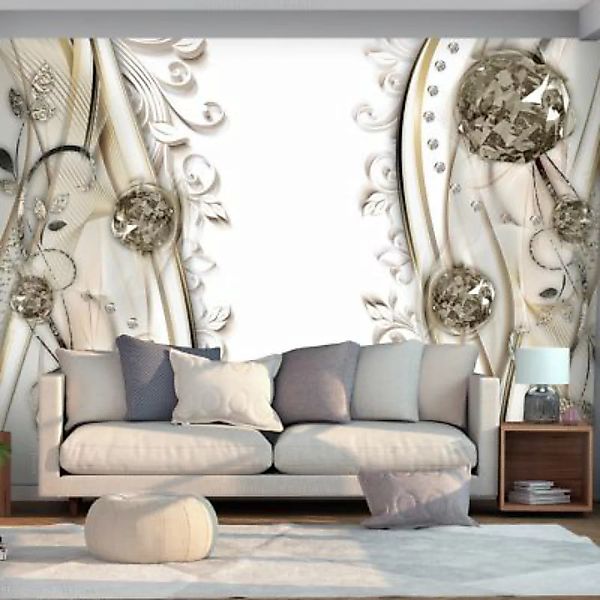 artgeist Fototapete Crystal Curtain (Beige) weiß/beige Gr. 350 x 245 günstig online kaufen