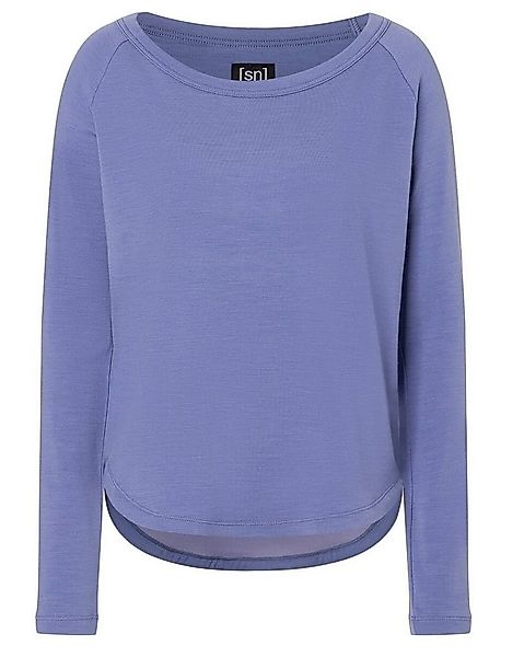 SUPER.NATURAL Langarmshirt Everyday Crew (Merino-Mix) violett/blau Damen günstig online kaufen