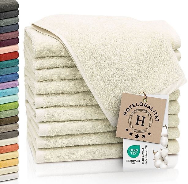 ZOLLNER Gästehandtücher, Walkfrottier (10-St), 30 x 50 cm, 100% Baumwolle, günstig online kaufen