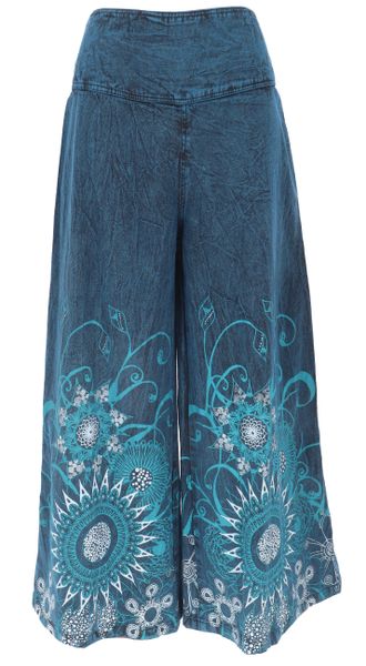 Guru-Shop Relaxhose Palazzohose, Boho Flower Power günstig online kaufen
