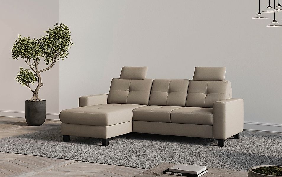 Places of Style Ecksofa "Varese", wahlweise mit Bettfunktion und Bettkasten günstig online kaufen