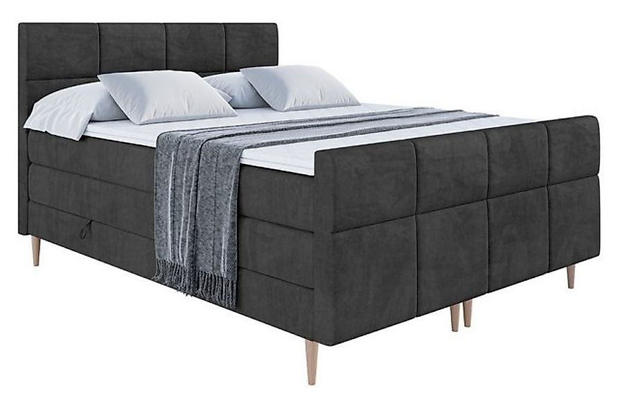 ALTDECOR Boxspringbett ARDENI-F-Z KING (Multipocket-Matratze H4, H3 Matratz günstig online kaufen